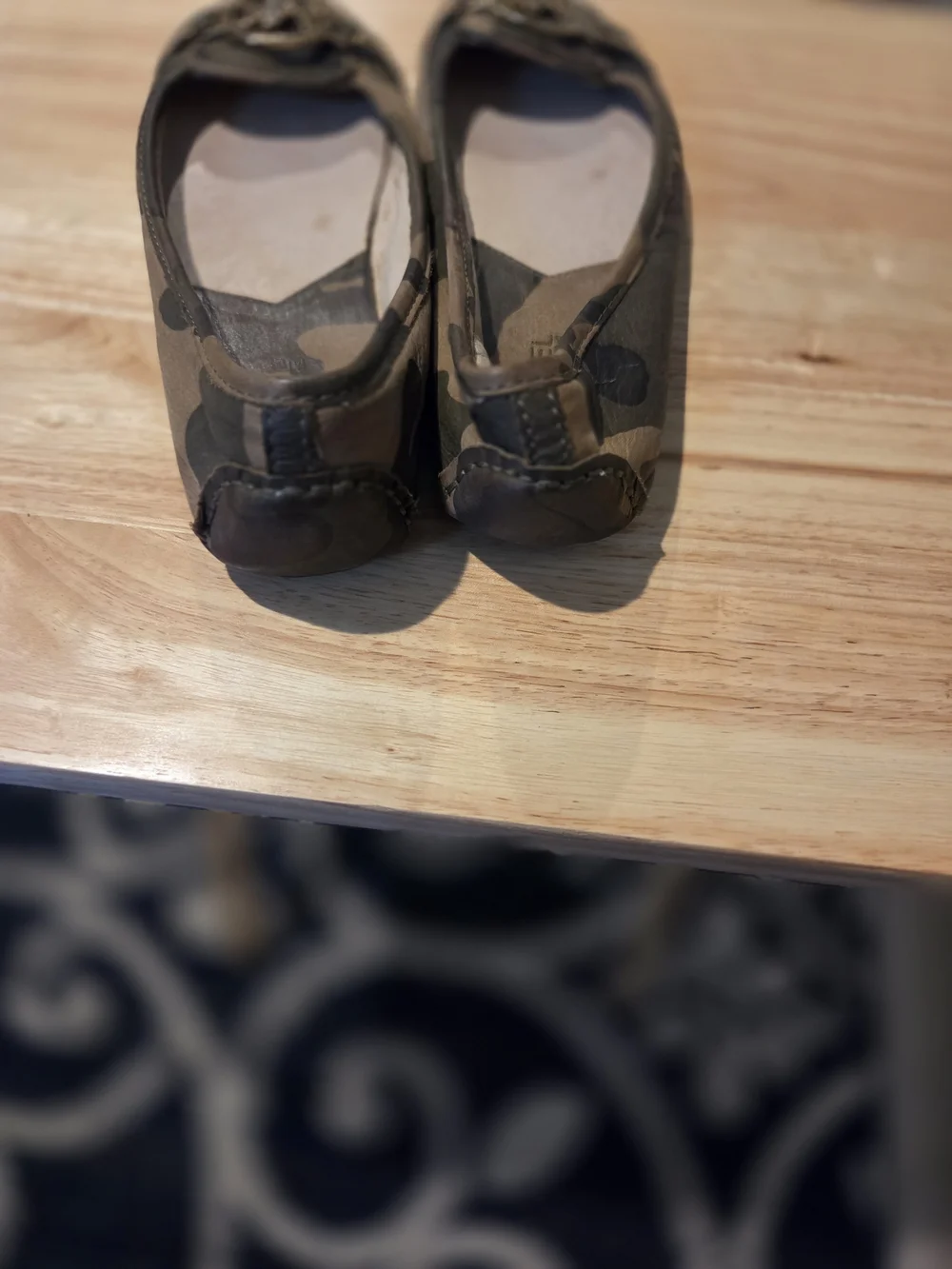 Michael Kors Camo Logo Ballet Flats - Olive Green & Tan